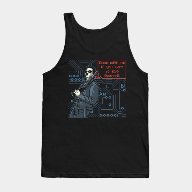 Terminator Guurrrll Tank Top by colemunrochitty